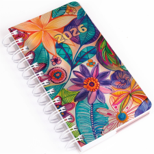 REALSYSTEM Zsebnaptár álló spirálozott SP5 napi fehér lapokkal akvarell Realsystem 2026. naptár, kalendárium