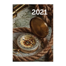 REALSYSTEM Zsebnaptár REALSYSTEM 2 Day B/6 kétnapos álló fehér lapos Térkép 2021. naptár, kalendárium