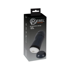 Rebel - 2in1 szívó, vibráló maszturbátor (fekete) maszturbátor