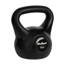 Rebel Active RBA-2313 - bitumenes kettlebell súlyzó (6kg), fekete kézisúlyzó