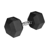  Rebel Active RBA-2325-20 - gumírozott öntöttvas egykezes súlyzó (20kg), fekete/ezüst