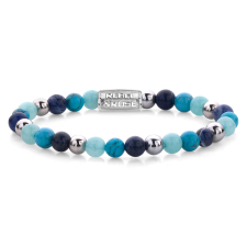 Rebel and Rose - Kék nyár hangulatok karkötő, unisex divatékszer - (RR-60056-S-XS) karkötő