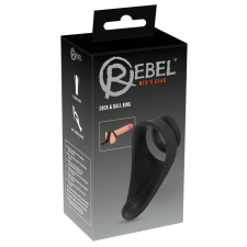 Rebel Cock & Ball - gátizgatós here- és péniszgyűrű (fekete) péniszgyűrű