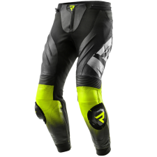 Rebelhorn Inferno motoros bőrnadrág fekete-fluo sárga motoros nadrág