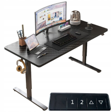 Rebiko Elektromos emelős íróasztal 140 cm állítható modern 72-118 cm íróasztal