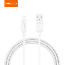 Recci KAB RECCI RCL-P100W Lightning-USB kábel, fehér - 1m kábel és adapter