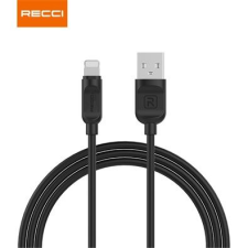 Recci RCL-P200B Lightning - USB-A adat- és töltőkábel 2m fekete (RCL-P200B) mobiltelefon kellék