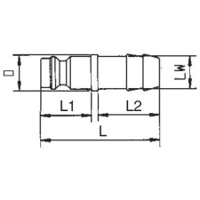 Rectus 26-os szériájú gyorscsatlakozó tömlőcsatlakozással, 9 mm (dugó) barkácsszerszám