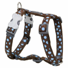 Red Dingo Blue Spots Brown Medium Dog hám nyakörv, póráz, hám kutyáknak
