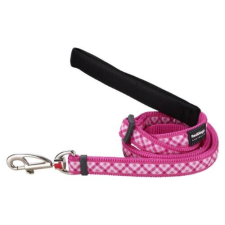 Red Dingo Gingham Hot Pink póráz 100-180 cm Medium nyakörv, póráz, hám kutyáknak