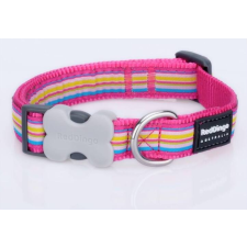 Red Dingo Horizontal Stripes Hot Pink Small kutya nyakörv nyakörv, póráz, hám kutyáknak