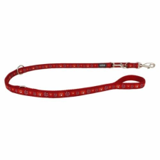 Red Dingo Paw Impressions Red multi-purpose póráz 200 cm Small nyakörv, póráz, hám kutyáknak