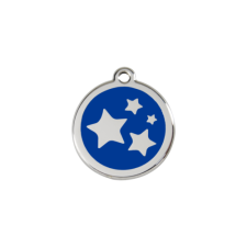 Red Dingo Rozsdamentes csillag mintás acél biléta sötétkék nyakörv, póráz, hám kutyáknak