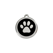 Red Dingo Rozsdamentes mancs mintás acél biléta fekete nyakörv, póráz, hám kutyáknak