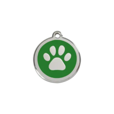 Red Dingo Rozsdamentes mancs mintás acél biléta zöld nyakörv, póráz, hám kutyáknak