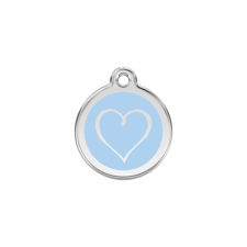 Red Dingo Rozsdamentes törzsi szív mintás acél biléta világoskék nyakörv, póráz, hám kutyáknak