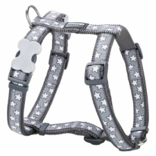 Red Dingo Stars Grey XS Dog hám nyakörv, póráz, hám kutyáknak