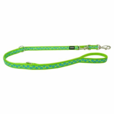 Red Dingo Stars Lime multi-purpose póráz 200 cm XS nyakörv, póráz, hám kutyáknak