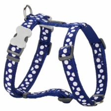 Red Dingo White Spots Dark Blue XLarge Dog hám nyakörv, póráz, hám kutyáknak