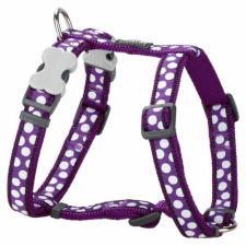 Red Dingo White Spots Purple XLarge Dog hám nyakörv, póráz, hám kutyáknak
