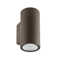 REDO Ram sötétbarna LED kültéri fali lámpa (RED-90080) LED 2 izzós IP65 kültéri világítás