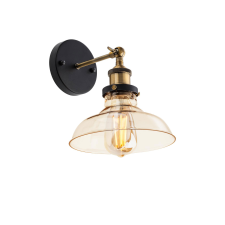 Redo Smarter Saville fekete-antik bronz-borostyán fali lámpa (RED-01-1026) E27 1 izzós IP20 világítás