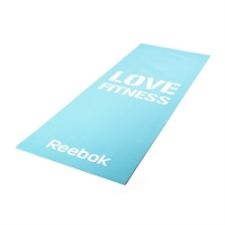 Reebok 173x61x0,4cm világoskék, Love Fitness feliratos tornaszőnyeg tornaszőnyeg