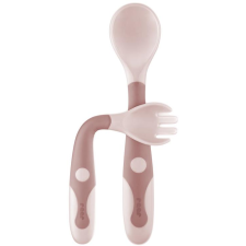 Reer gyerek evőeszköz, hajlítható, rózsaszín (4013283230442) tányér és evőeszköz