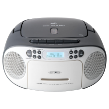 Reflexion Boombox CD-s rádió - Fehér/Kék hordozható cd és kazettás rádió hangszóróval