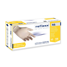 Reflexx R46 púdermentes latex gumikesztyű 100db védőkesztyű