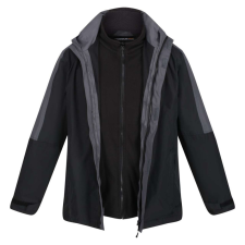 Regatta férfi vízálló dzseki 3 az 1-ben, RETRA130, Black/Seal Grey-2XL férfi kabát, dzseki