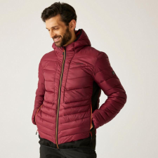 Regatta HoodedLeedreHybrd Férfi bélelt kabát bordó férfi kabát, dzseki