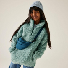 Regatta KalizaHlfZpFleece Gyerek polár pulóver zöld