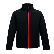 Regatta két rétegű, vízlepergető férfi softshell dzseki, RETRA628, Black/Classic Red-XL