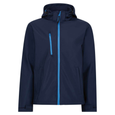 Regatta levehető kapucnis, 3 rétegű férfi softshell kabát, RETRA701, Navy/French Blue-S női dzseki, kabát