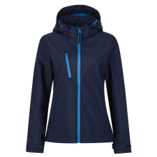 Regatta levehető kapucnis, 3 rétegű Női softshell dzseki, RETRA702, Navy/French Blue-12 női dzseki, kabát