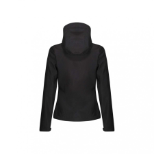 Regatta Női kabát Regatta RETRA702 Women&#039;S venturer 3 Layer Hooded printable Softshell Jacket -14, Black/Black női dzseki, kabát