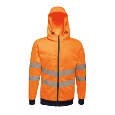 Regatta RETRA471 HI VIS PRO FULL ZIP STRETCH HOODIE JACKET 2XL láthatósági ruházat