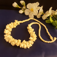  Régi csont gyöngysor /77/ nyaklánc