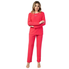 Regina Emily női frottírpizsama, málnapiros M hálóing, pizsama