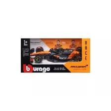 Regio Toys Bburago: F1 versenyautó - 1:43, Mclaren MCL39 Norris autópálya és játékautó