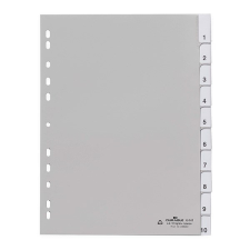  Regiszter DURABLE műanyag A/4 1-10 részes szürke regiszter és tartozékai