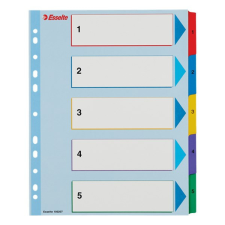 Regiszter ESSELTE A/4 maxi laminált karton újraírható 1-5 regiszter és tartozékai