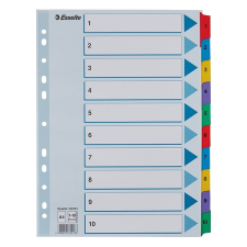  Regiszter ESSELTE Mylar A/4 karton 1-10 regiszter és tartozékai