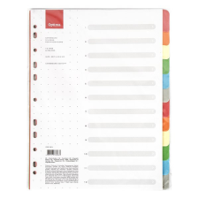 Regiszter OPTIMA A/4 karton 12 színű regiszter és tartozékai