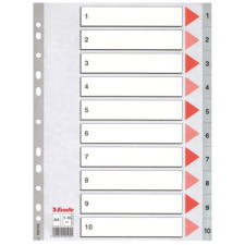  Regiszter PP Esselte A/4 1-10-ig szürke 100105 regiszter és tartozékai
