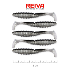 Reiva Zander Power Shad 8cm 5db/cs (Ezüst Flitter) horgászkiegészítő
