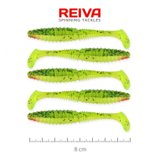 Reiva Zander Power Shad 8cm 5db/cs (fluosárga-zöld) csali