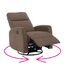  Relax forgószék fotel, szürkésbarna taupe, MEKENZI forgószék