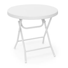 Relax Összecsukható kerti asztal polirattan kávézó asztal fehér 74x80x80 cm kerti bútor